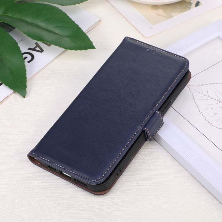 For iPhone 16 Plus Crazy Horse Top Layer Cowhide Leather Phone Case