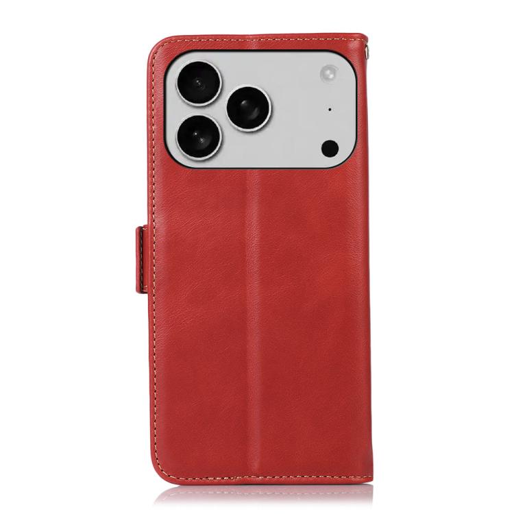 For iPhone 17 Pro Max Crazy Horse Top Layer Cowhide Leather Phone Case