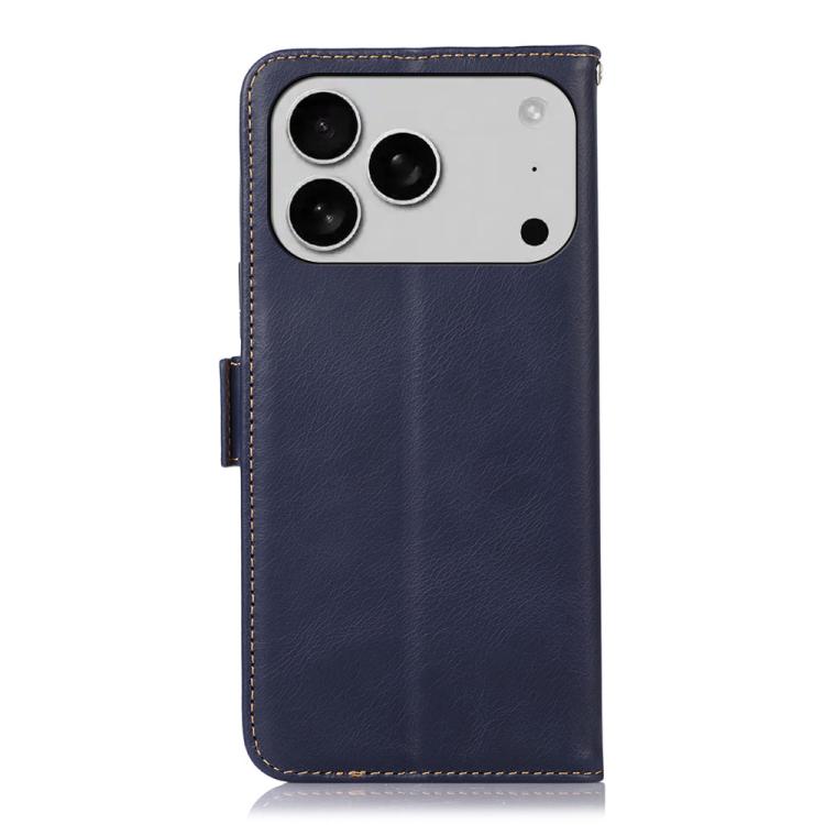 For iPhone 17 Pro Max Crazy Horse Top Layer Cowhide Leather Phone Case
