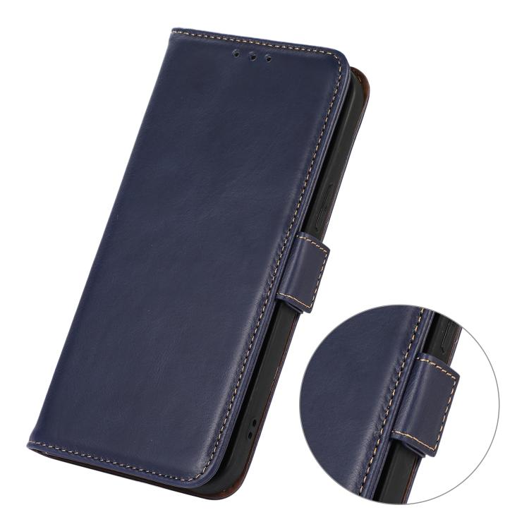 For iPhone 17 Pro Max Crazy Horse Top Layer Cowhide Leather Phone Case