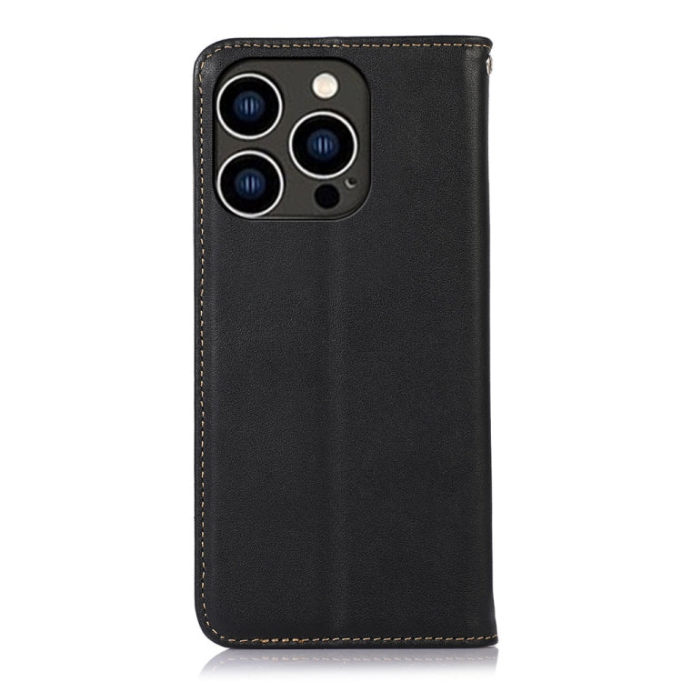 For iPhone 16 Pro Max KHAZNEH Nappa Top Layer Cowhide Leather Phone Case