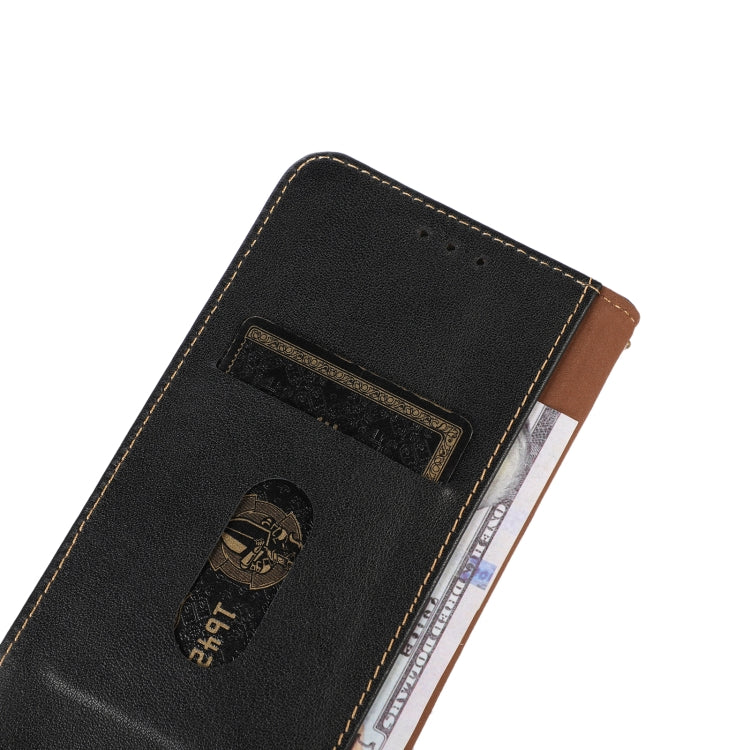 For iPhone 16 Plus KHAZNEH Nappa Top Layer Cowhide Leather Phone Case