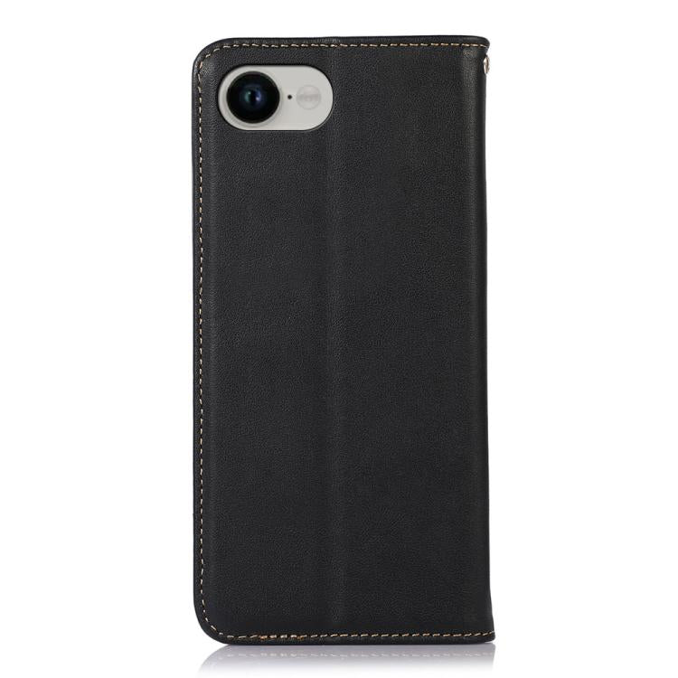For iPhone 16e KHAZNEH Nappa Top Layer Cowhide Leather Phone Case