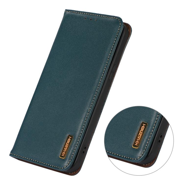 For iPhone 17 KHAZNEH Nappa Top Layer Cowhide Leather Phone Case