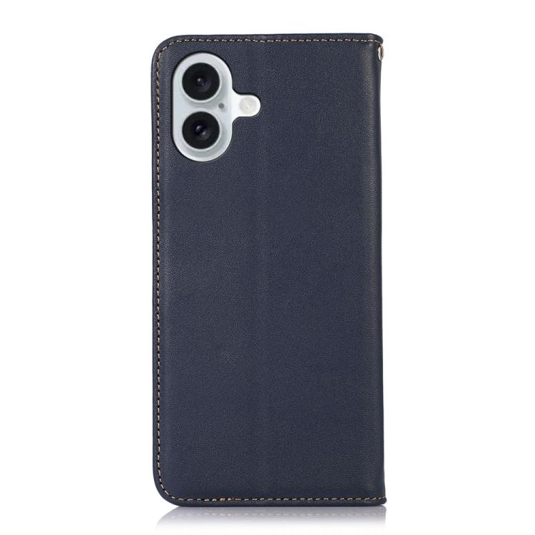 For iPhone 17 KHAZNEH Nappa Top Layer Cowhide Leather Phone Case