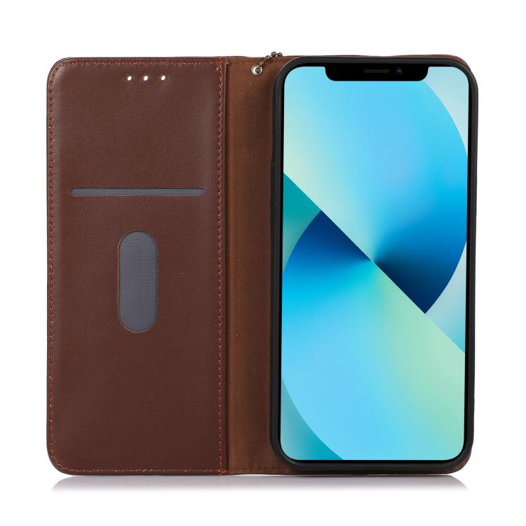 For iPhone 17 KHAZNEH Nappa Top Layer Cowhide Leather Phone Case