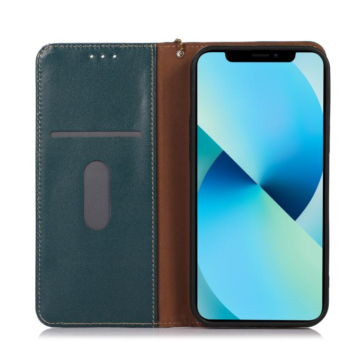 For iPhone 17 Pro KHAZNEH Nappa Top Layer Cowhide Leather Phone Case