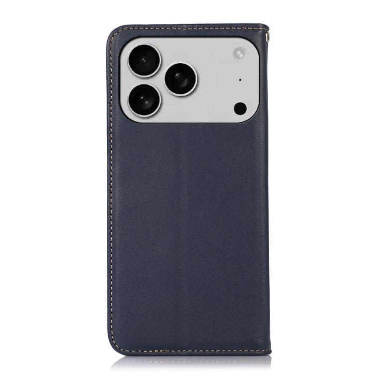 For iPhone 17 Pro KHAZNEH Nappa Top Layer Cowhide Leather Phone Case