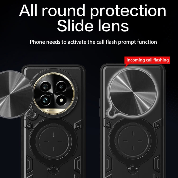 For Realme 13 Pro 5G / 13 Pro+ 5G CD Texture Sliding Camshield Magnetic Holder Phone Case