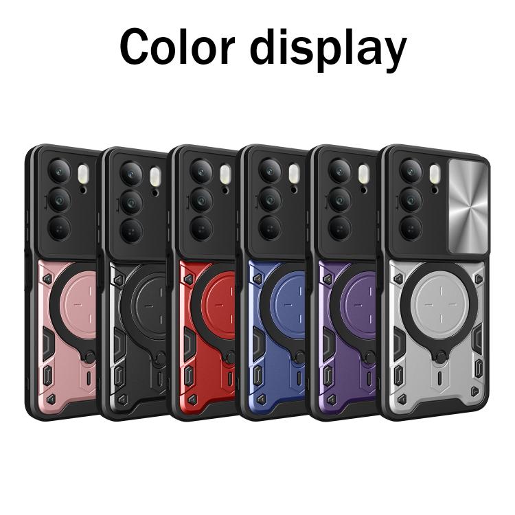 For Realme C75 4G / 14x 5G Global CD Texture Sliding Camshield Magnetic Holder Phone Case