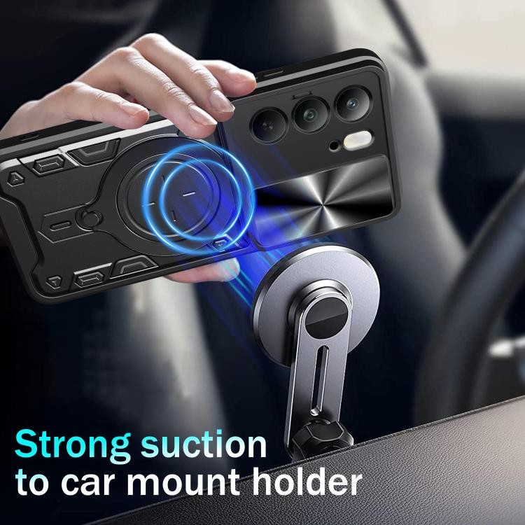 For Realme C75 4G / 14x 5G Global CD Texture Sliding Camshield Magnetic Holder Phone Case