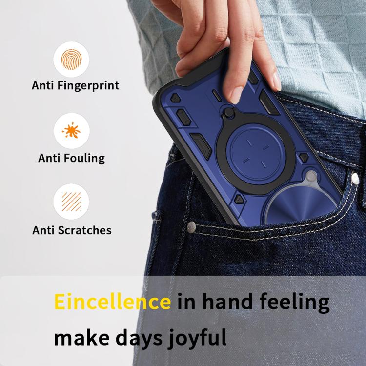 For Realme 14 Pro+ 5G CD Texture Sliding Camshield Magnetic Holder Phone Case