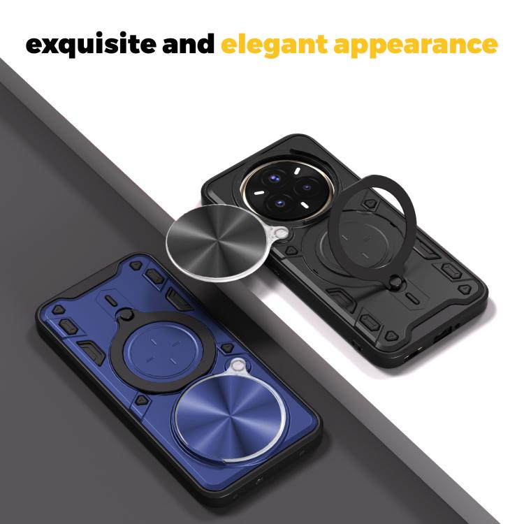 For Realme 14 Pro+ 5G CD Texture Sliding Camshield Magnetic Holder Phone Case