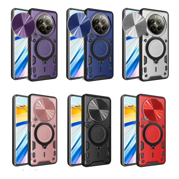For Realme 12 Pro / 12 Pro+ / 12+ CD Texture Sliding Camshield Magnetic Holder Phone Case