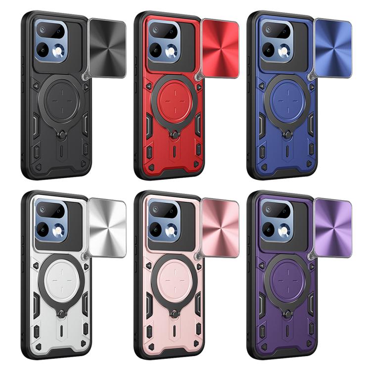 For Realme 16 Pro / 16 Pro+ 5G CD Texture Sliding Camshield Magnetic Holder Phone Case
