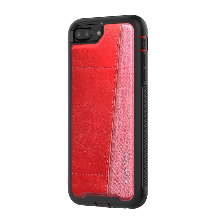 For iPhone 8 Plus / 7 Plus / 6 Plus / 6S Plus Shockproof PC + TPU + PU Leather Protective Case with Card Slot