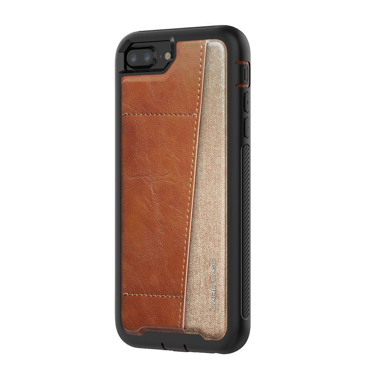 For iPhone 8 Plus / 7 Plus / 6 Plus / 6S Plus Shockproof PC + TPU + PU Leather Protective Case with Card Slot