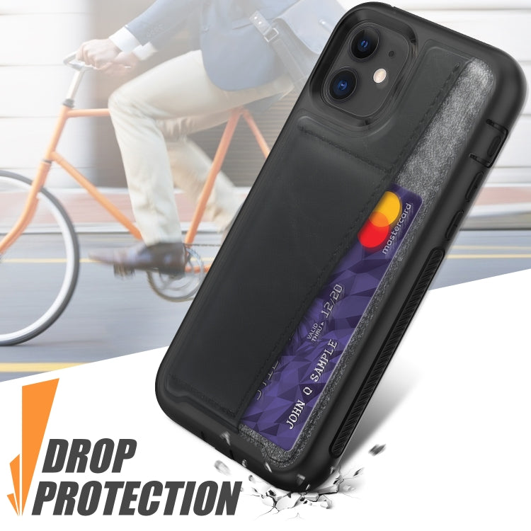 For iPhone 11 Shockproof PC + TPU + PU Leather Protective Case with Card Slot