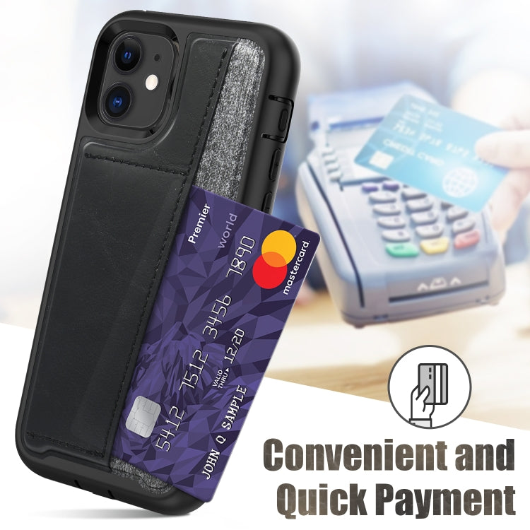 For iPhone 11 Shockproof PC + TPU + PU Leather Protective Case with Card Slot