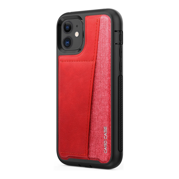 For iPhone 11 Shockproof PC + TPU + PU Leather Protective Case with Card Slot