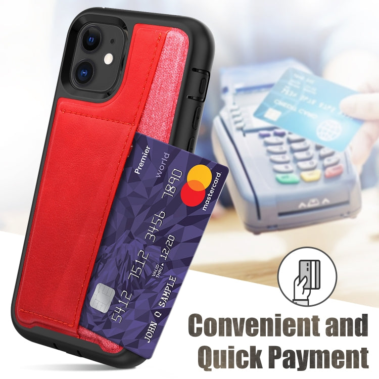 For iPhone 11 Shockproof PC + TPU + PU Leather Protective Case with Card Slot