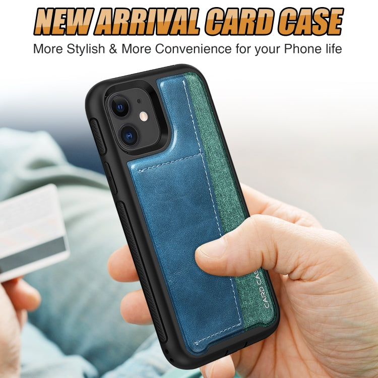 For iPhone 11 Shockproof PC + TPU + PU Leather Protective Case with Card Slot