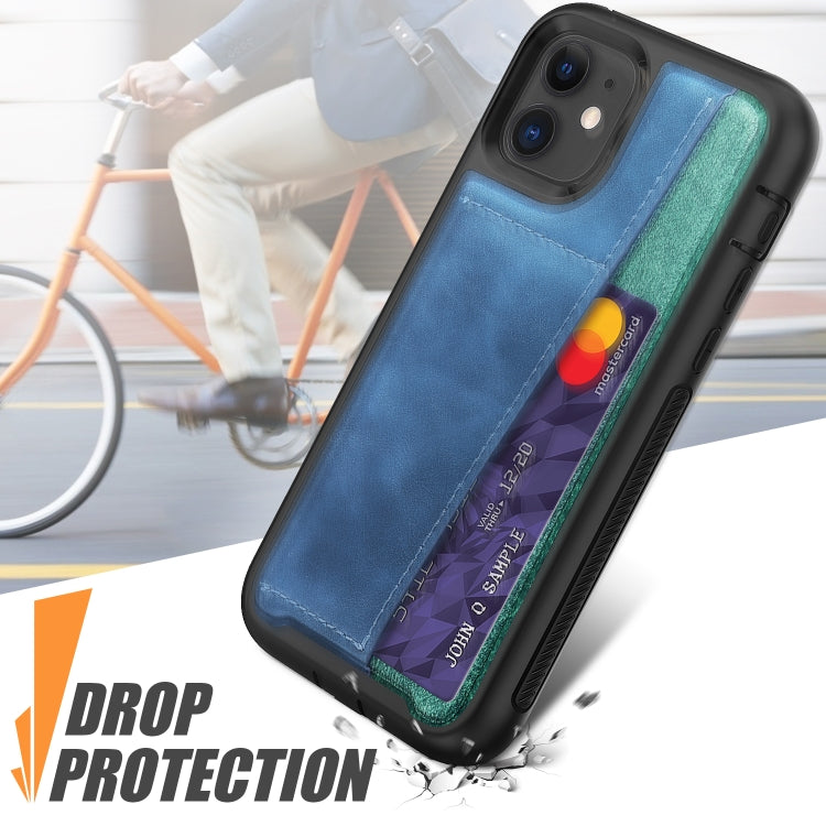 For iPhone 11 Shockproof PC + TPU + PU Leather Protective Case with Card Slot