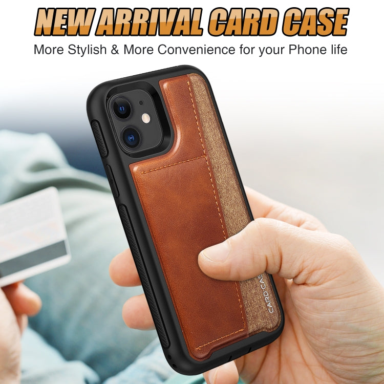 For iPhone 11 Shockproof PC + TPU + PU Leather Protective Case with Card Slot