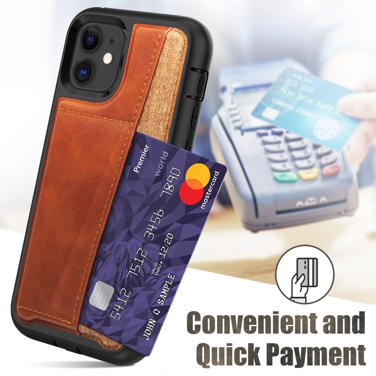 For iPhone 11 Shockproof PC + TPU + PU Leather Protective Case with Card Slot
