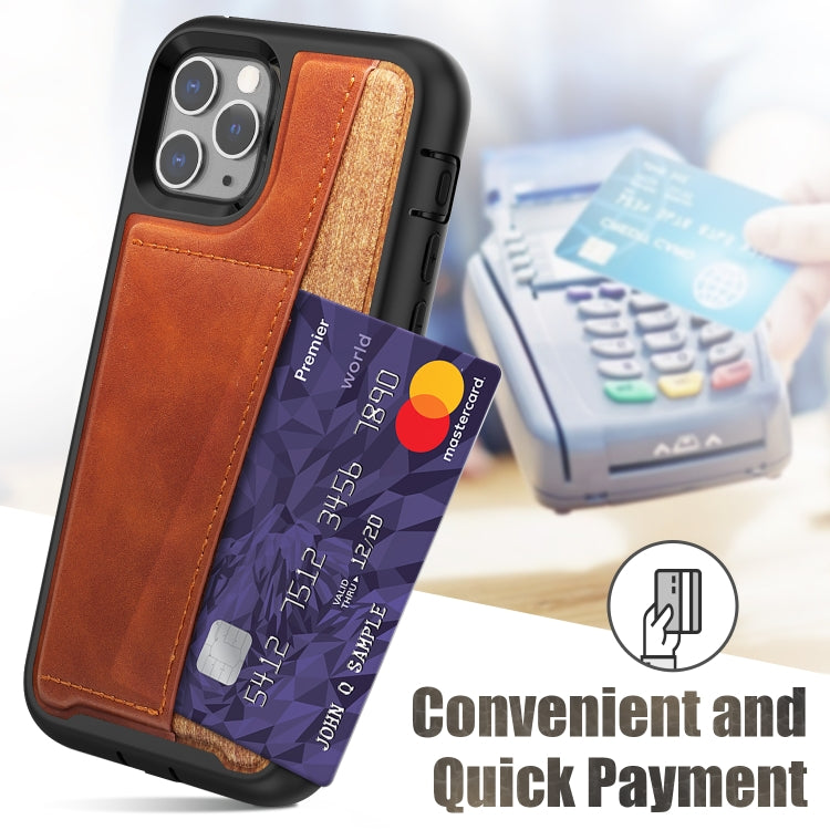 For iPhone 11 Pro Shockproof PC + TPU + PU Leather Protective Case with Card Slot