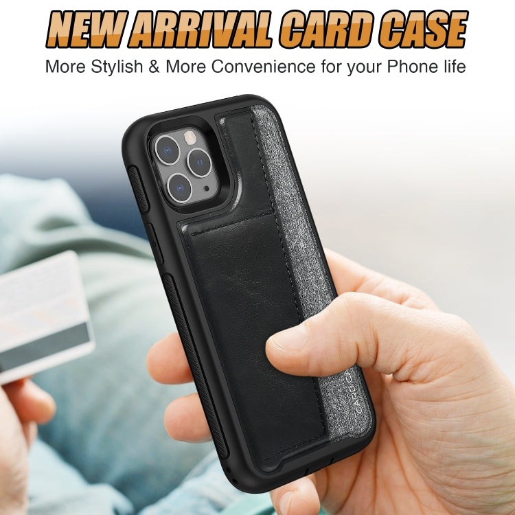For iPhone 11 Pro Max Shockproof PC + TPU + PU Leather Protective Case with Card Slot
