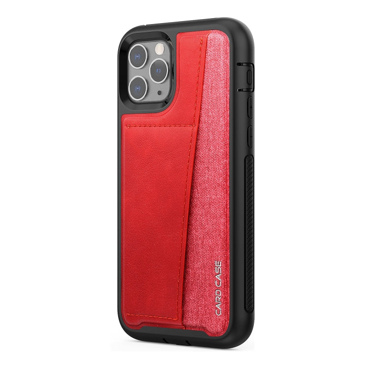 For iPhone 11 Pro Max Shockproof PC + TPU + PU Leather Protective Case with Card Slot