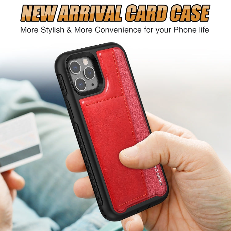 For iPhone 11 Pro Max Shockproof PC + TPU + PU Leather Protective Case with Card Slot