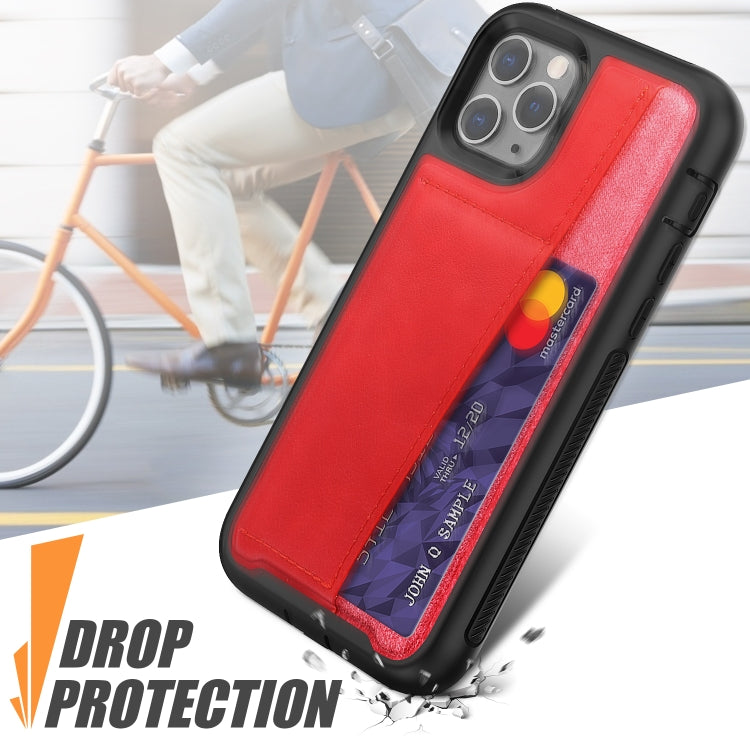 For iPhone 11 Pro Max Shockproof PC + TPU + PU Leather Protective Case with Card Slot