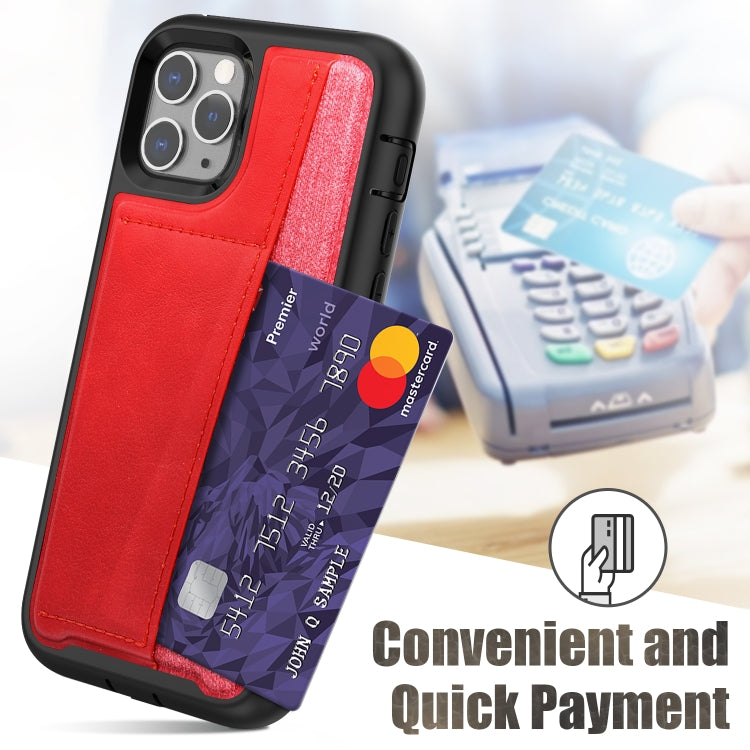 For iPhone 11 Pro Max Shockproof PC + TPU + PU Leather Protective Case with Card Slot