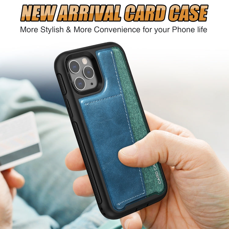 For iPhone 11 Pro Max Shockproof PC + TPU + PU Leather Protective Case with Card Slot