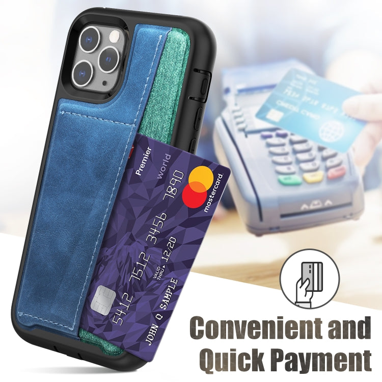 For iPhone 11 Pro Max Shockproof PC + TPU + PU Leather Protective Case with Card Slot