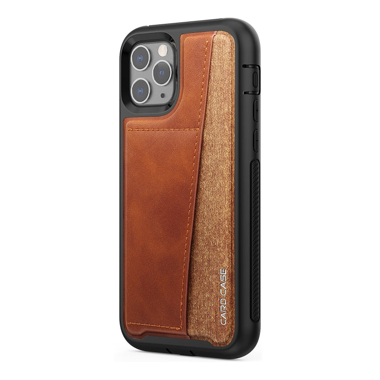 For iPhone 11 Pro Max Shockproof PC + TPU + PU Leather Protective Case with Card Slot
