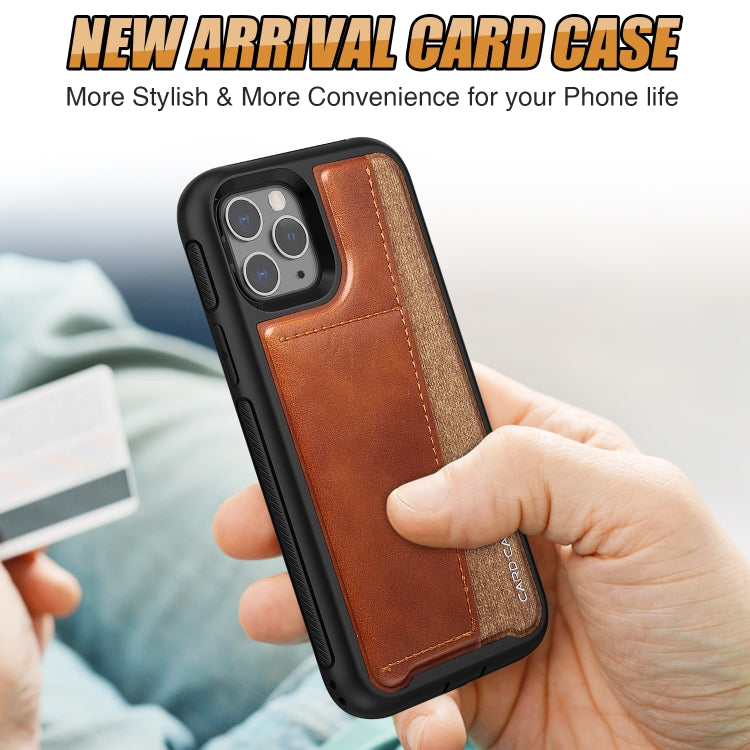 For iPhone 11 Pro Max Shockproof PC + TPU + PU Leather Protective Case with Card Slot