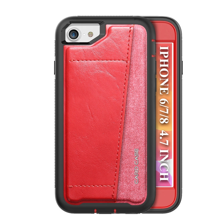 For iPhone 6 Shockproof PC + TPU + PU Leather Protective Case with Card Slot