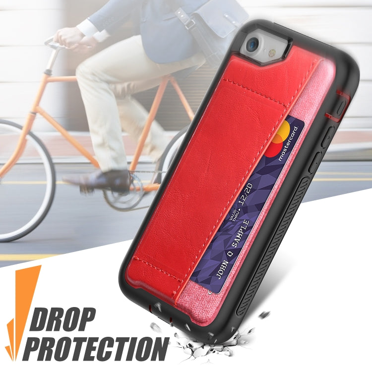 For iPhone 6 Shockproof PC + TPU + PU Leather Protective Case with Card Slot