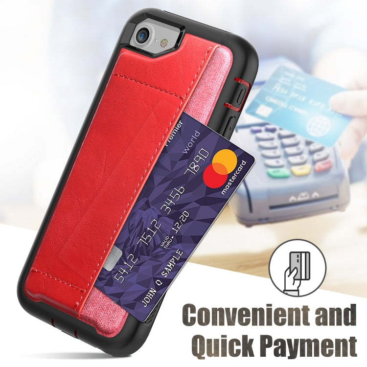 For iPhone 6 Shockproof PC + TPU + PU Leather Protective Case with Card Slot