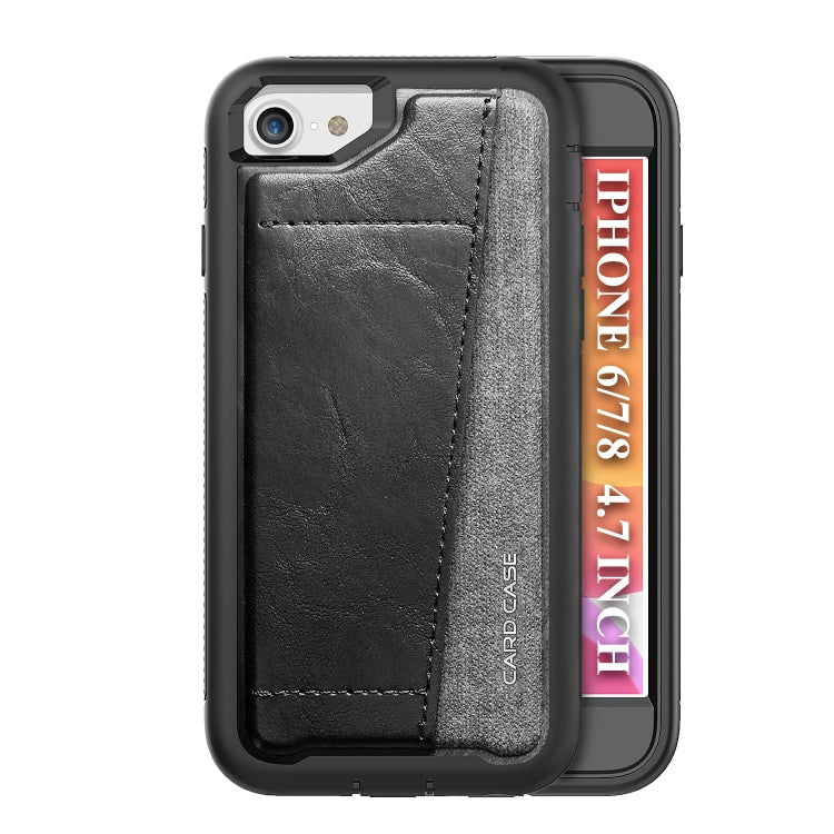 For iPhone SE 2022 / SE 2020 / 8 / 7 Shockproof PC + TPU + PU Leather Protective Case with Card Slot