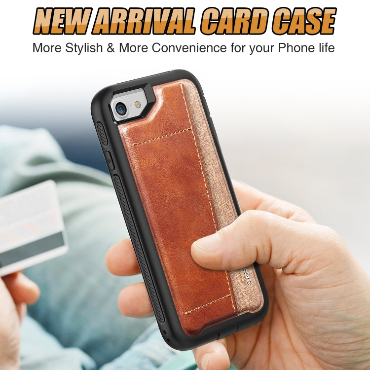 For iPhone SE 2022 / SE 2020 / 8 / 7 Shockproof PC + TPU + PU Leather Protective Case with Card Slot