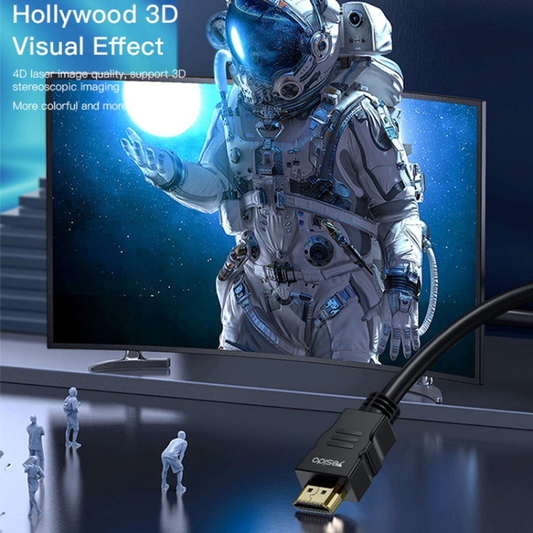 Yesido HM09 HDMI Male to HDMI Male HD Adapter Cable, Length:1.5m