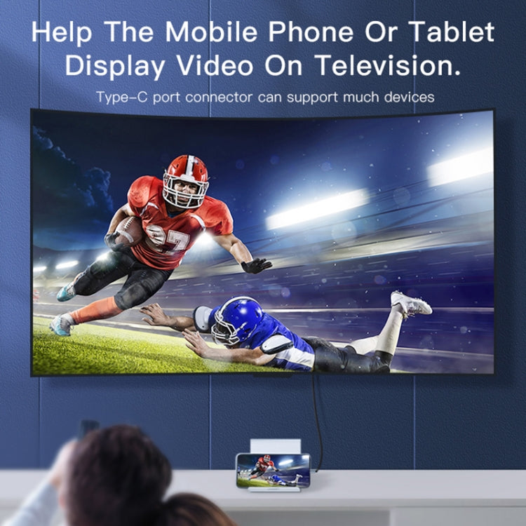 Yesido HM10 USB-C / Type-C to HDMI HD Adapter Cable, Length:2m