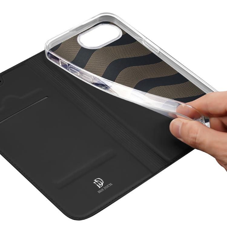 For iPhone 17e / 16e DUX DUCIS Skin Pro Series Flip Leather Phone Case