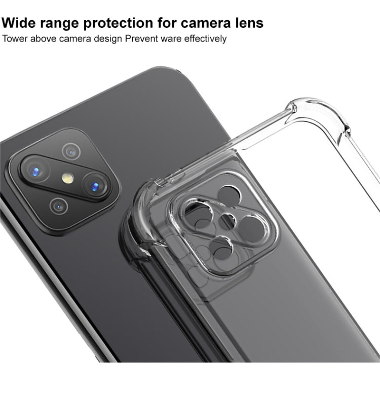 For OPPO A92s IMAK Full Coverage Shockproof TPU Protective Case