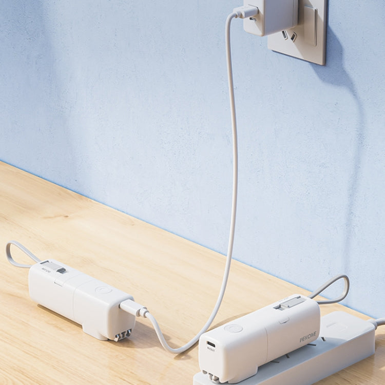 WK WP-393 18W 5000mAh Power Bank with Cable, Plug : CN Plug(White)