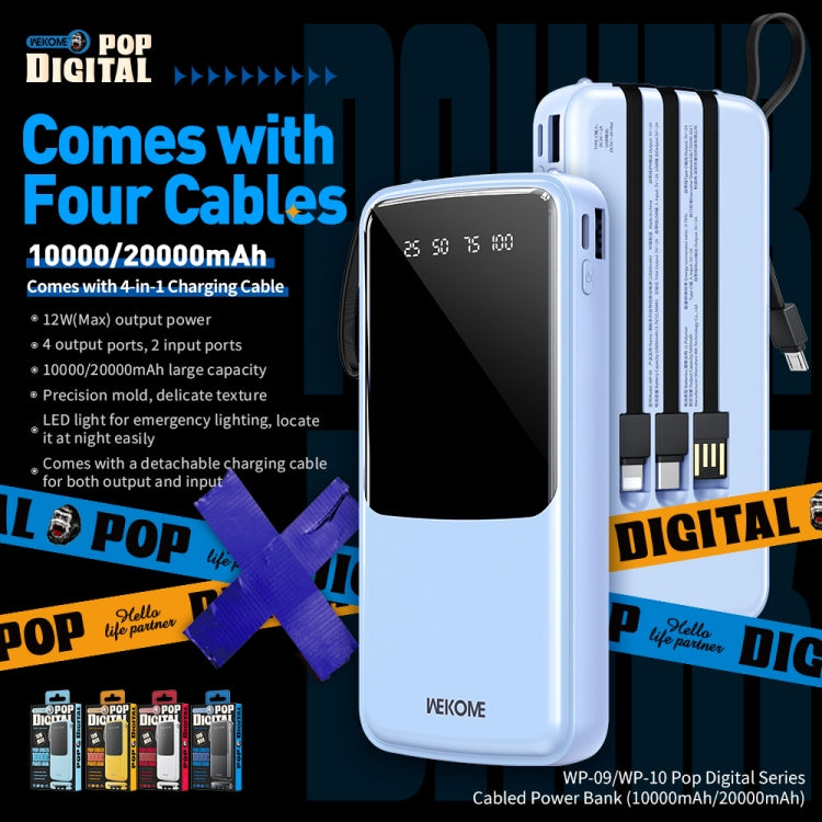 WK WP-09 12W 10000mAh Power Bank with Cable